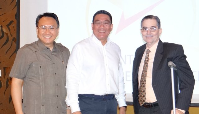From Left: Mr. Henry B. Aquende, Founder and President of Center for Global Best Practices, former Justice Secretary Atty. Alberto C. Agra, President of Forensic Law and Policy Strategies, and Board Member Professional Regulatory Board Real Estate Service, Realtor/Appraiser Mr. Ramon CF Cuervo III